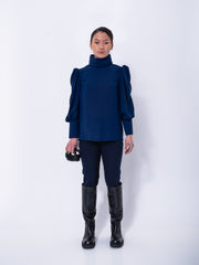 Signature Blouse Dark Blue Castel