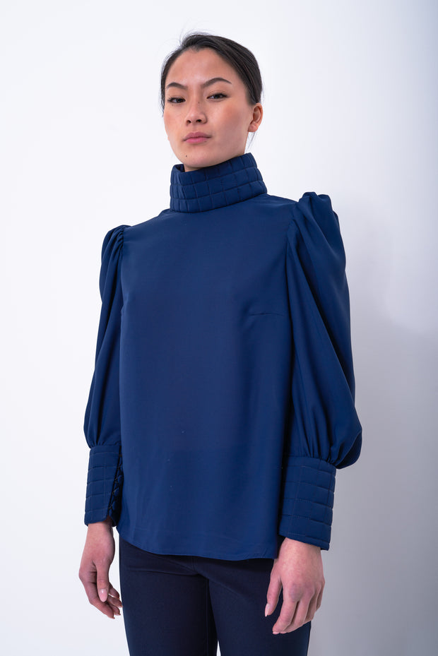 Signature Blouse Dark Blue Castel